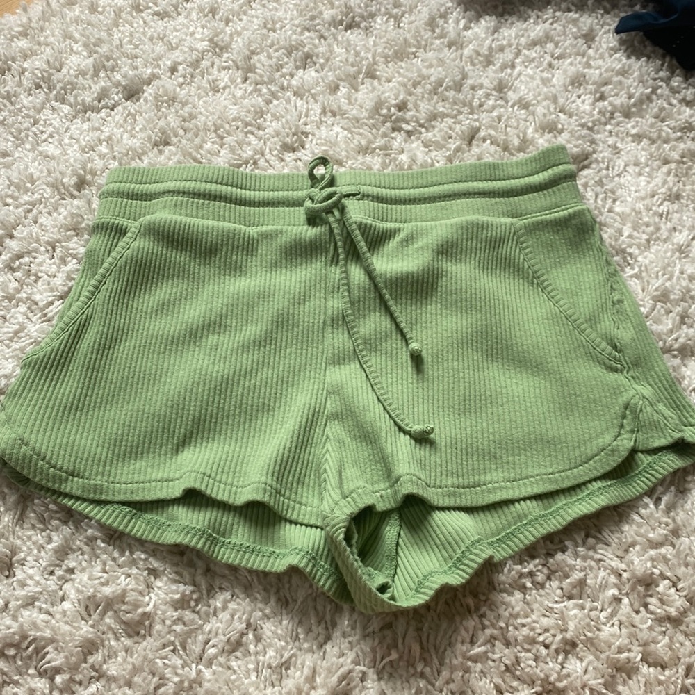 Green lounge shorts